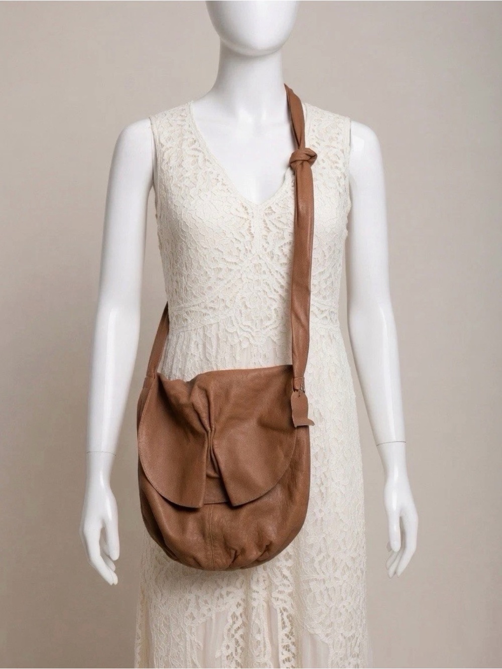 Handmade Genuine LEATHER Bag Artisan Brown Knotted Boho Cottagecore Y2K Western
